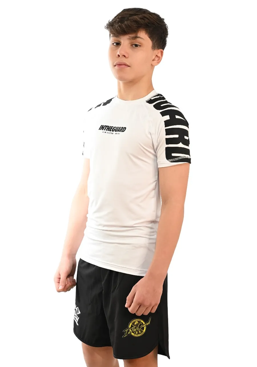 Rash Guard Infantil Cores Faixas Branca