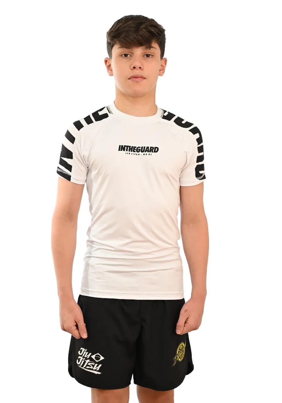 Rash Guard Infantil Cores Faixas Branca