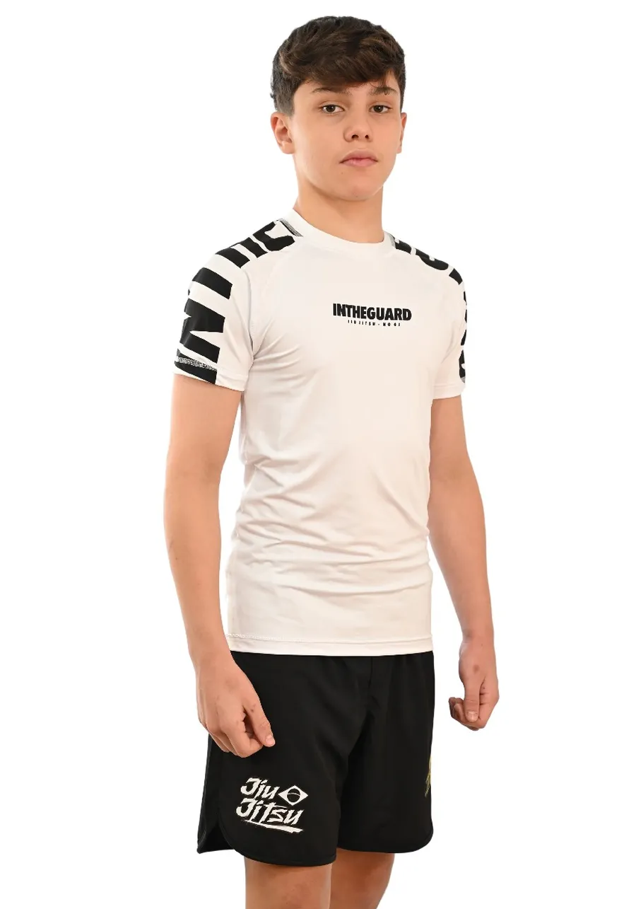 Rash Guard Infantil Cores Faixas Branca
