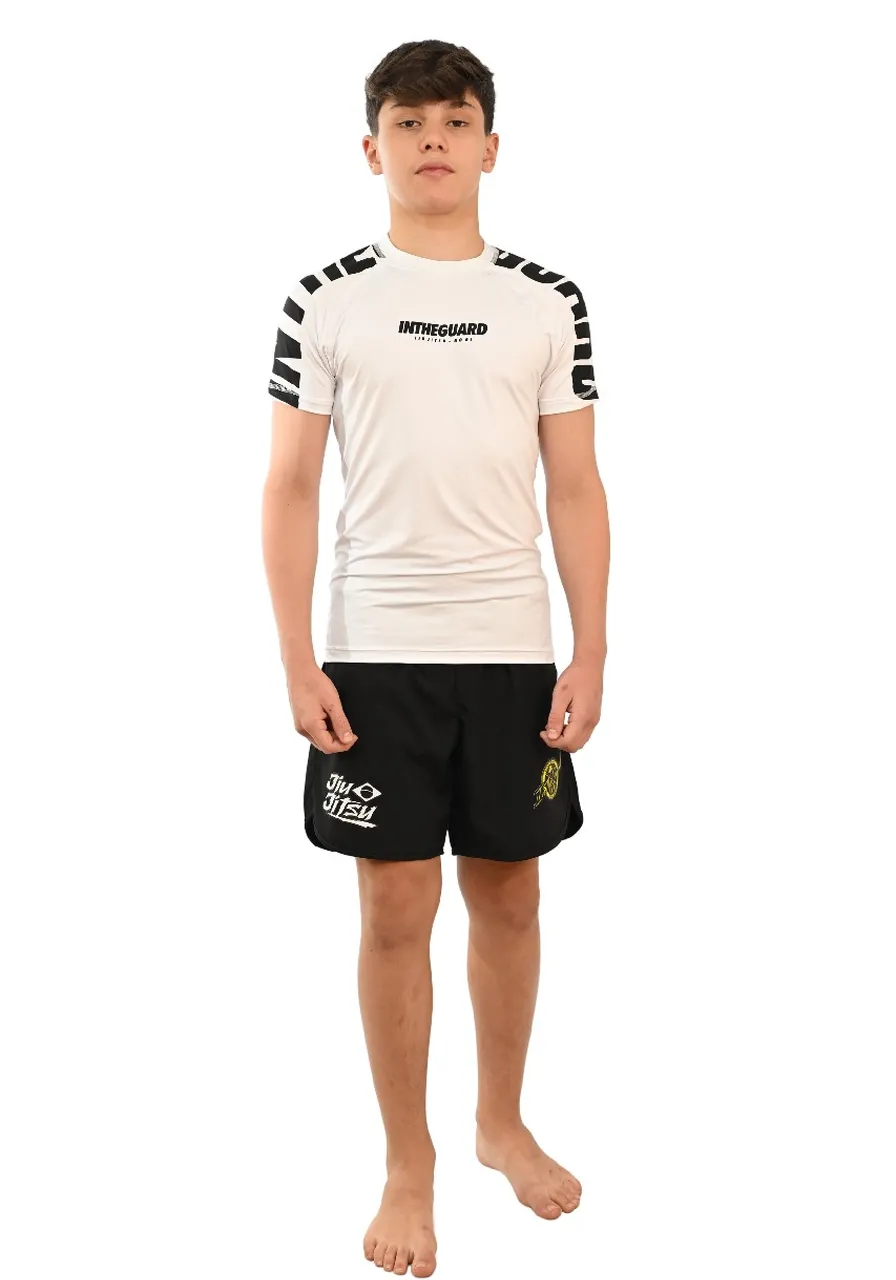 Rash Guard Infantil Cores Faixas Branca