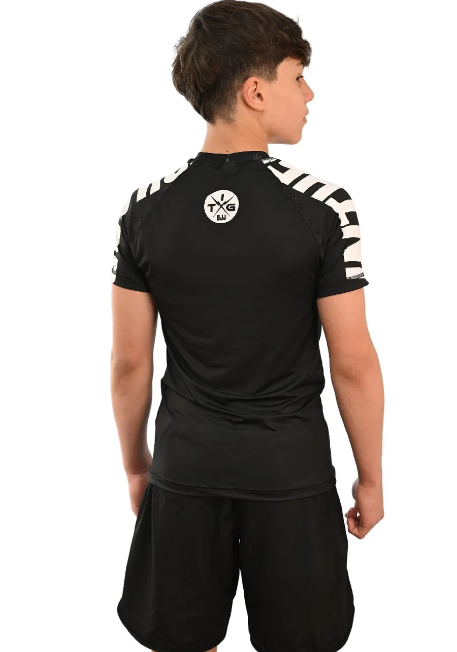 Rash Guard Infantil Cores Faixas Preta
