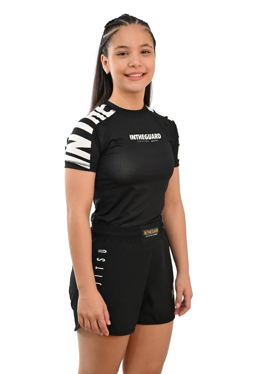 Rash Guard Infantil Cores Faixas Preta
