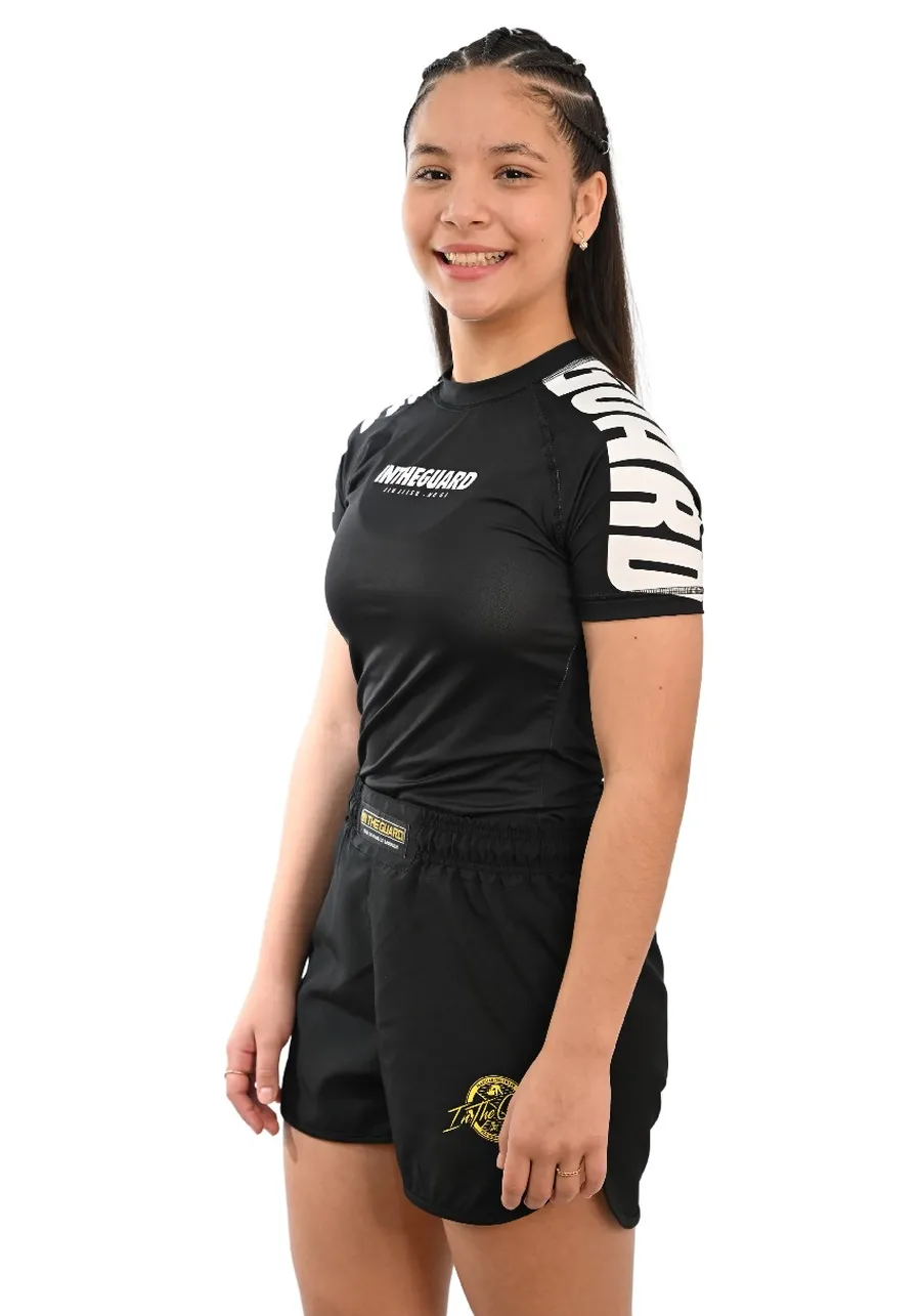 Rash Guard Infantil Cores Faixas Preta