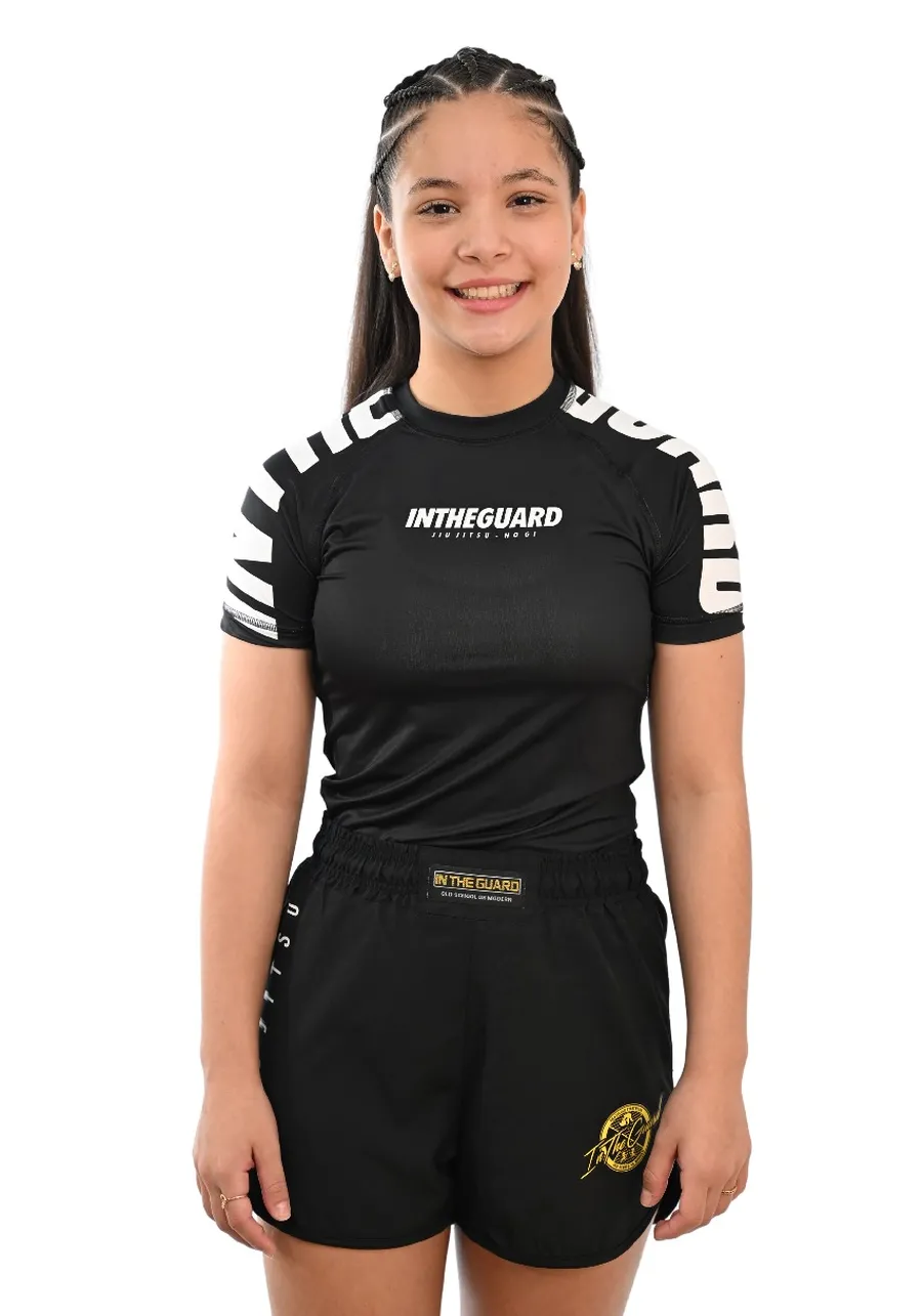 Rash Guard Infantil Cores Faixas Preta