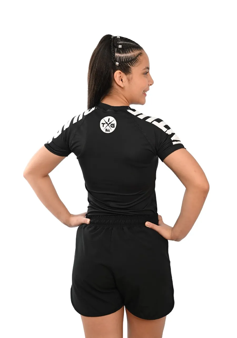 Rash Guard Infantil Cores Faixas Preta