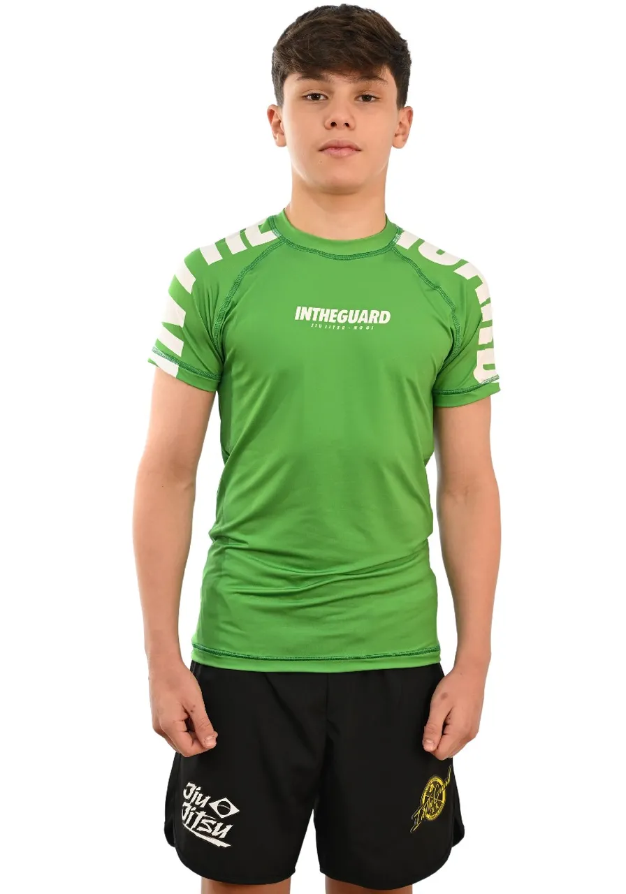 Rash Guard Infantil Cores Faixas Verde