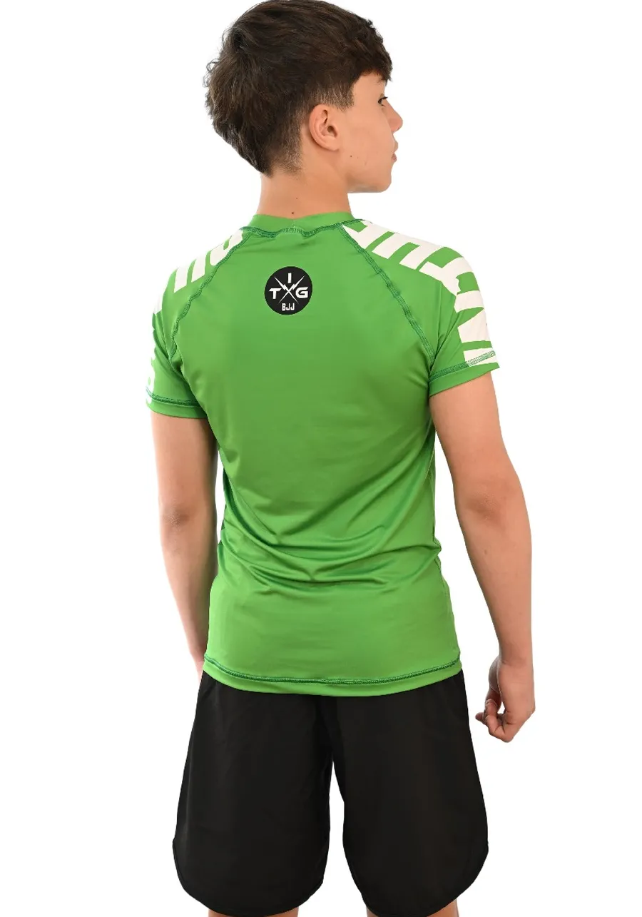Rash Guard Infantil Cores Faixas Verde