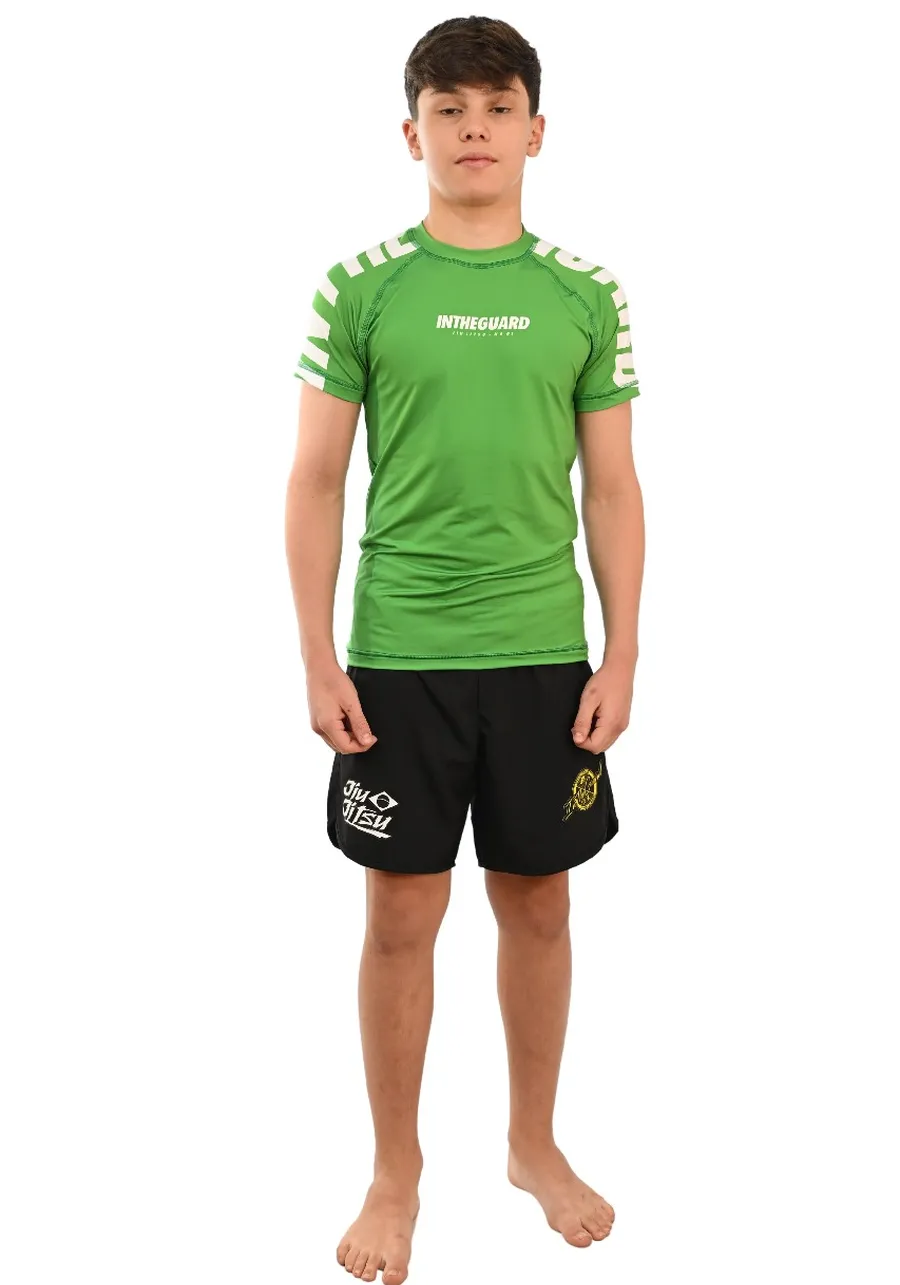 Rash Guard Infantil Cores Faixas Verde