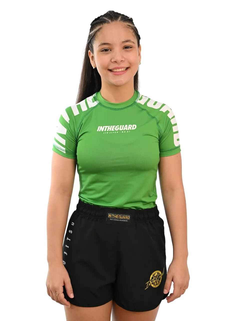 Rash Guard Infantil Cores Faixas Verde