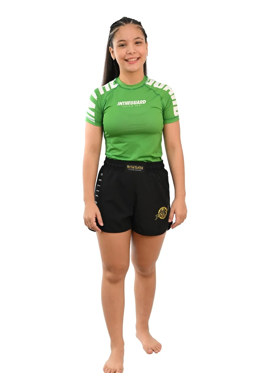Rash Guard Infantil Cores Faixas Verde