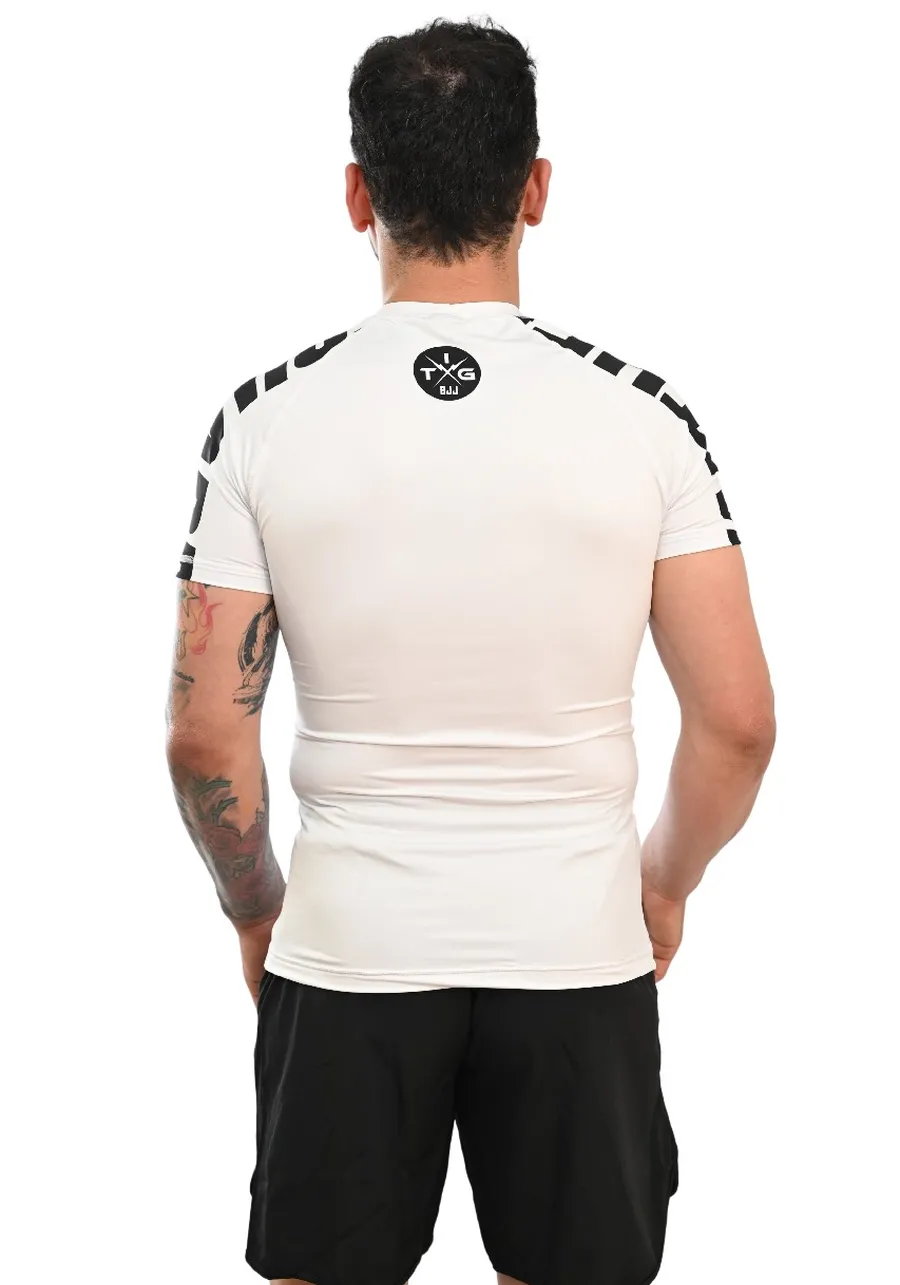 Rash Guard Masculina Cores Faixas Branca