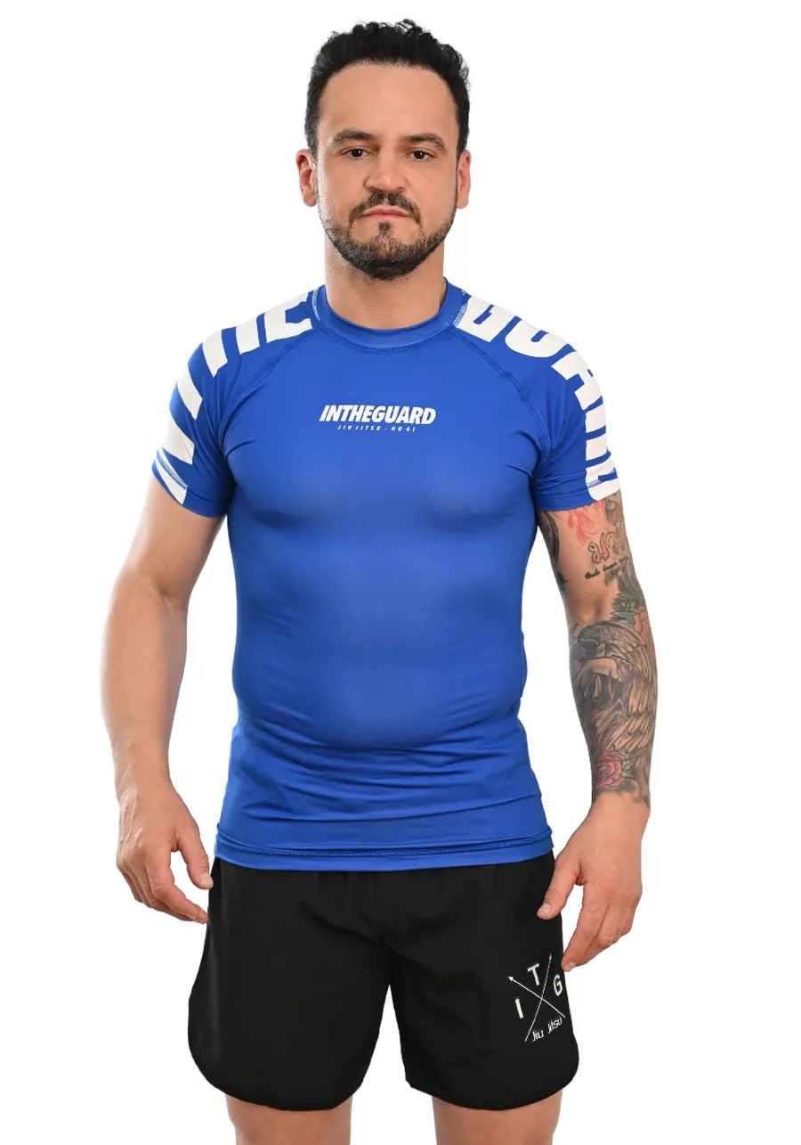 Rash Guard Masculina Cores Faixas Azul