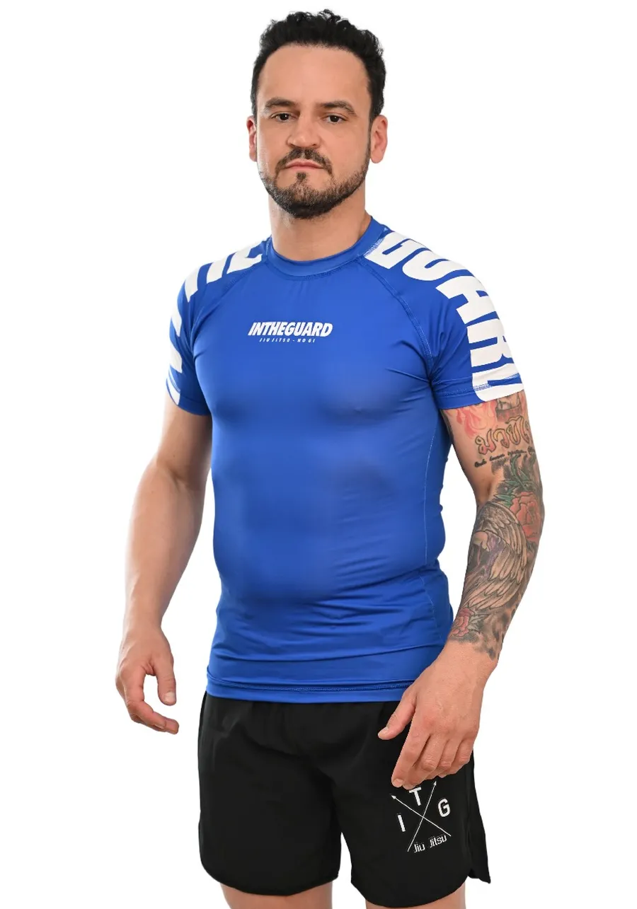 Rash Guard Masculina Cores Faixas Azul