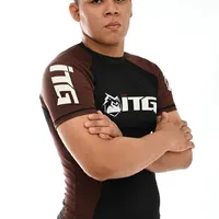 Rash Guard Masculina ITG Manga Curta Marrom - imagem 5