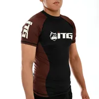 Rash Guard Masculina ITG Manga Curta Marrom - imagem 4