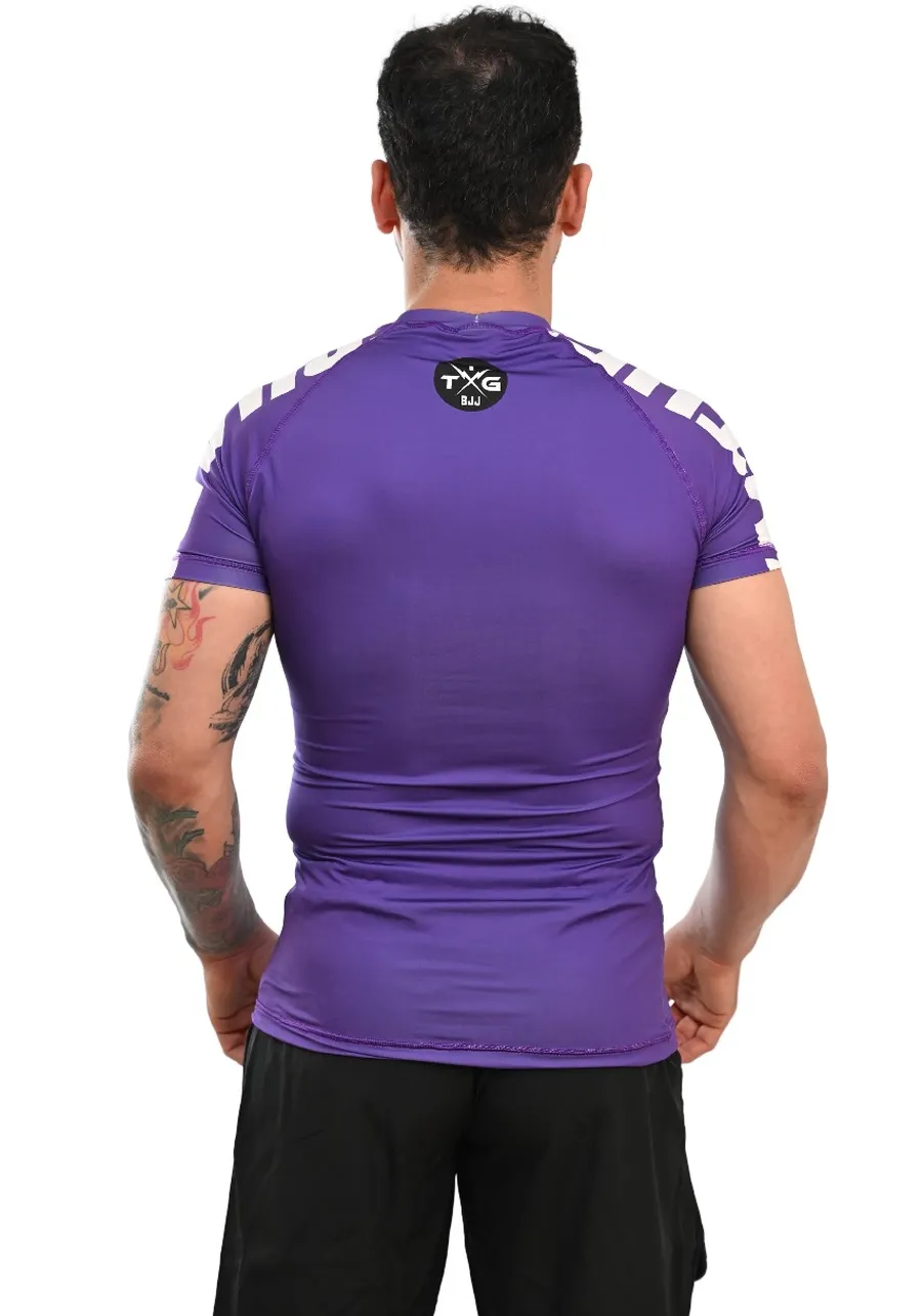 Rash Guard Masculina Cores Faixas Roxa