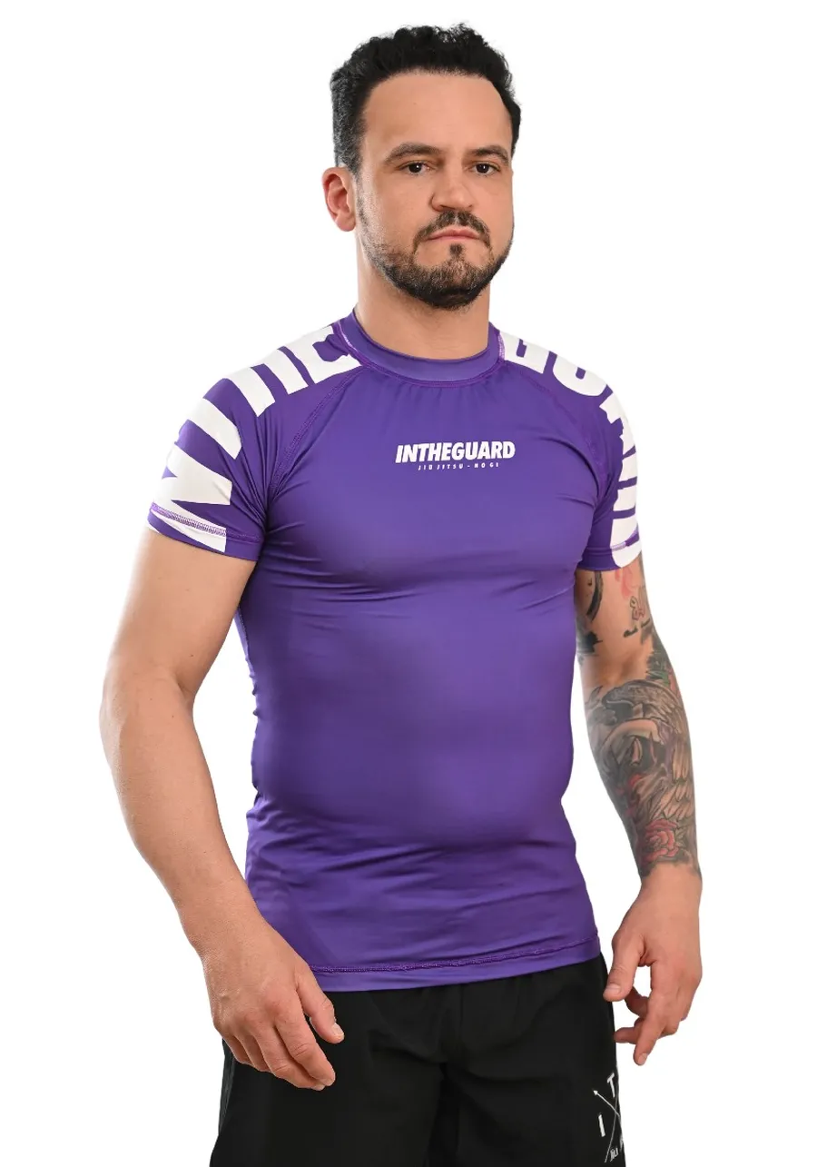 Rash Guard Masculina Cores Faixas Roxa
