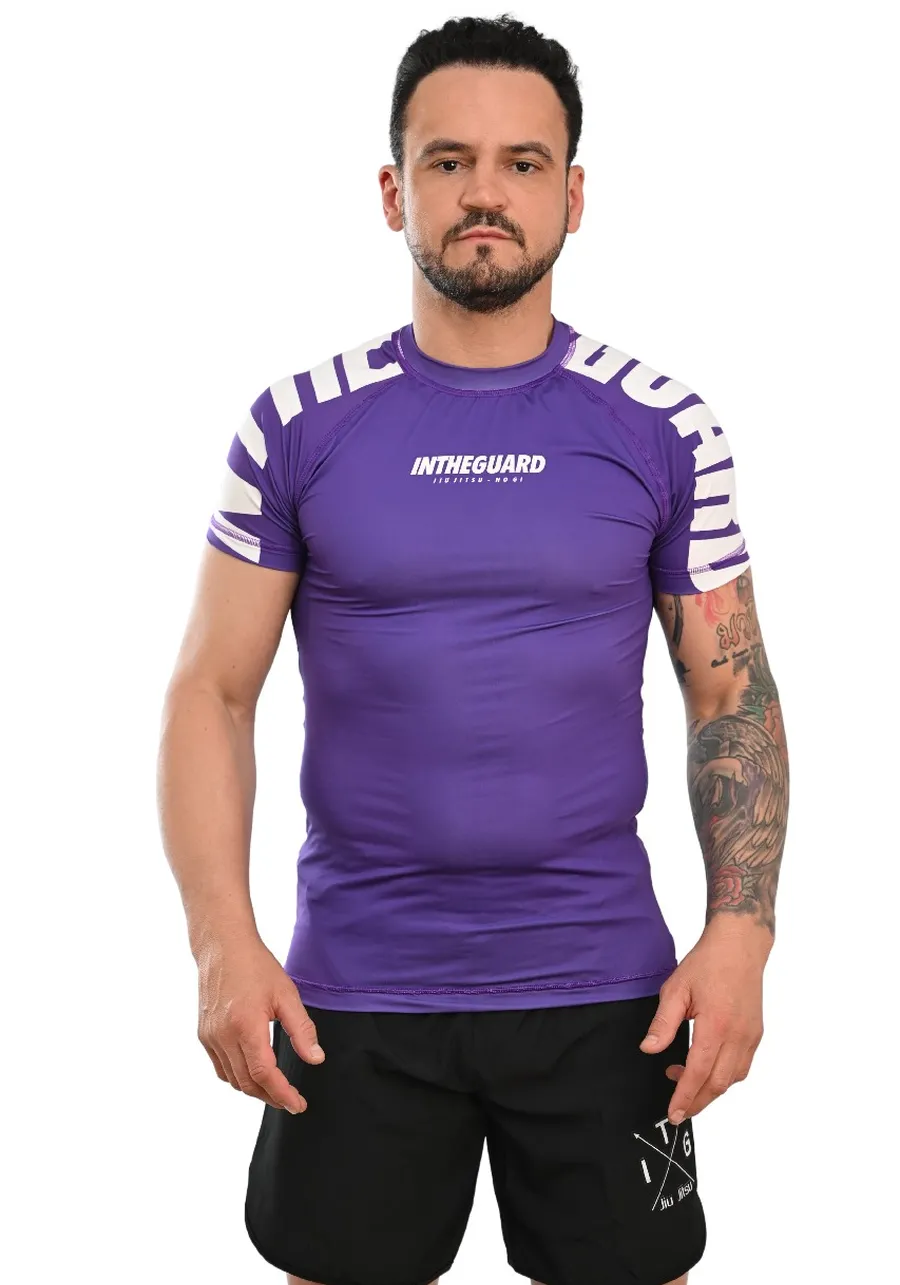 Rash Guard Masculina Cores Faixas Roxa