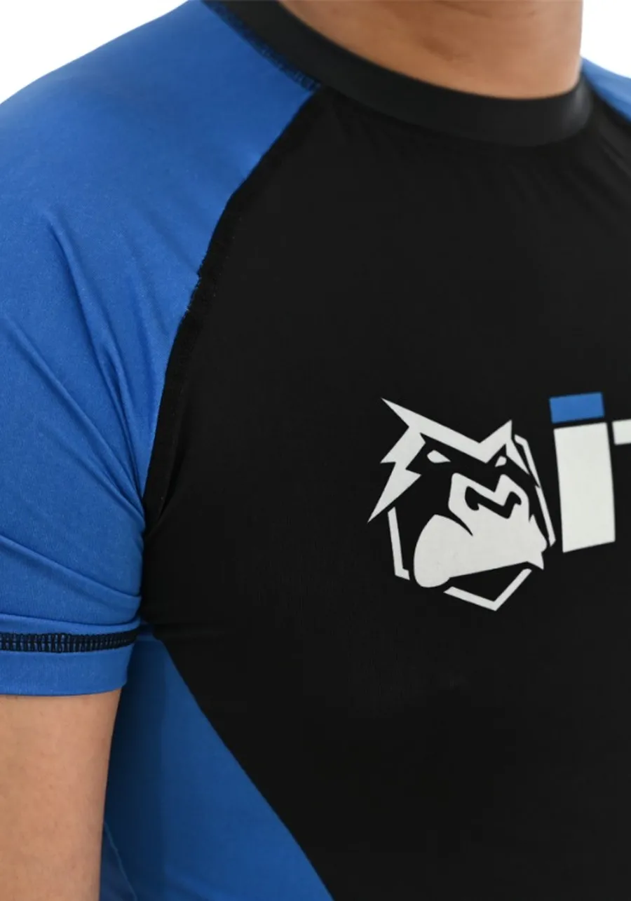 Rash Guard Masculina ITG Manga Curta Azul
