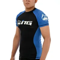Rash Guard Masculina ITG Manga Curta Azul - imagem 2