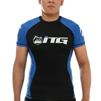 Rash Guard Masculina ITG Manga Curta Azul - imagem 1