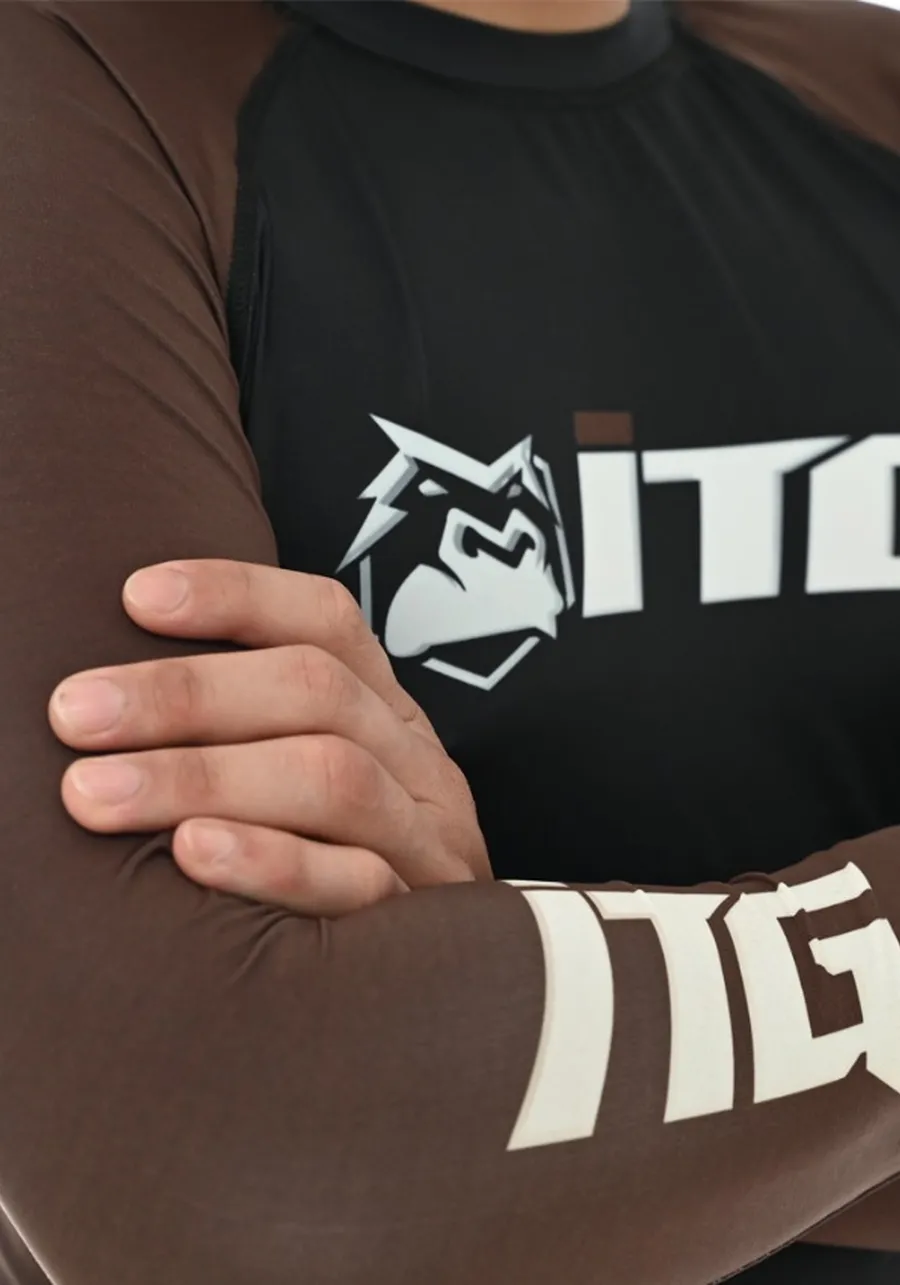Rash Guard Masculina ITG Manga Longa Marrom