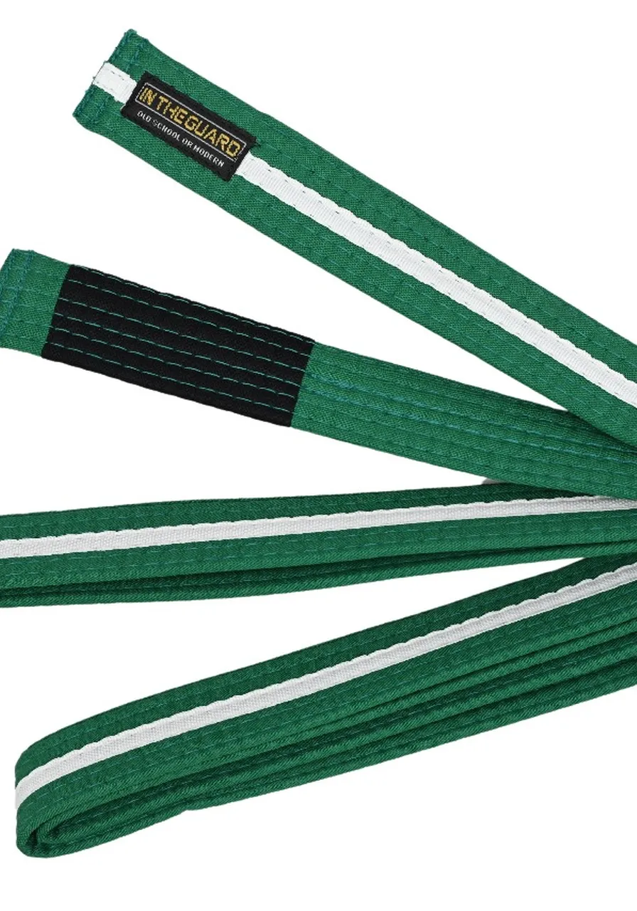 Faixa Jiu Jitsu Infantil Verde com Listra Branca