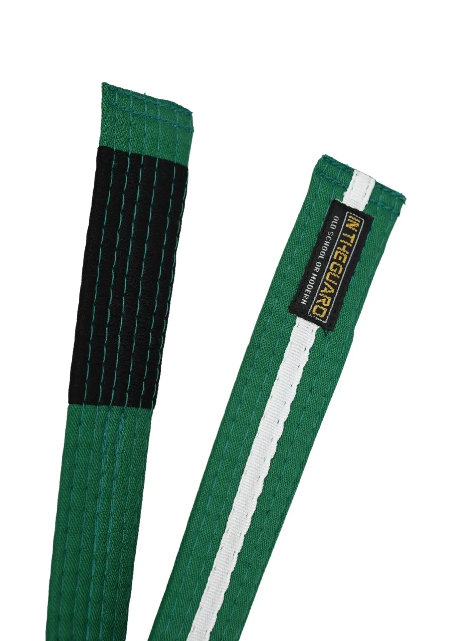 Faixa Jiu Jitsu Infantil Verde com Listra Branca