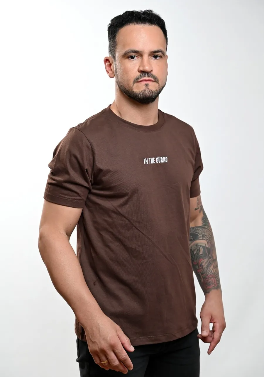 Camiseta Masculina Classic Marrom Jiu-Jitsu