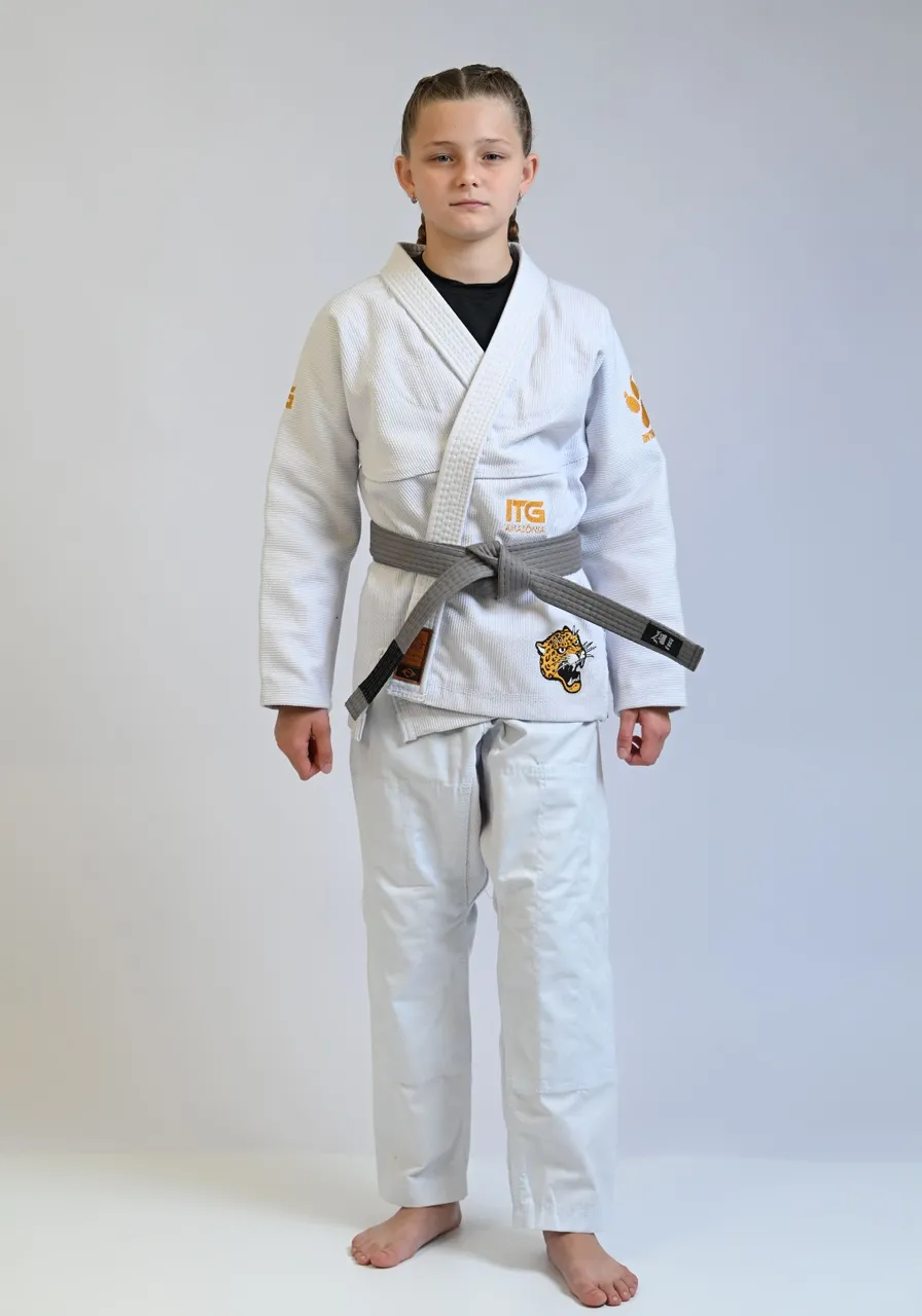 Kimono Infantil ITG Amazônia Jaguar Branco