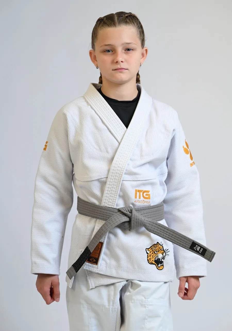 Kimono Infantil ITG Amazônia Jaguar Branco