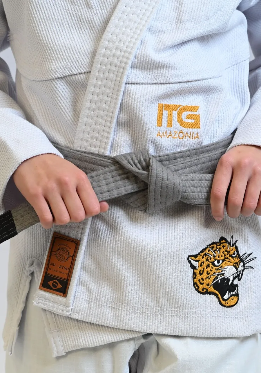 Kimono Infantil ITG Amazônia Jaguar Branco