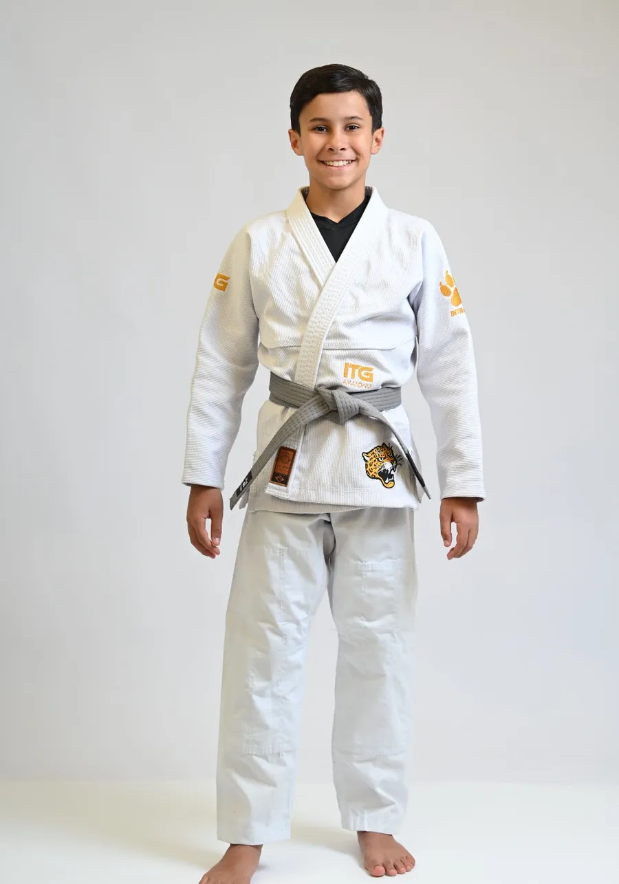Kimono Infantil ITG Amazônia Jaguar Branco