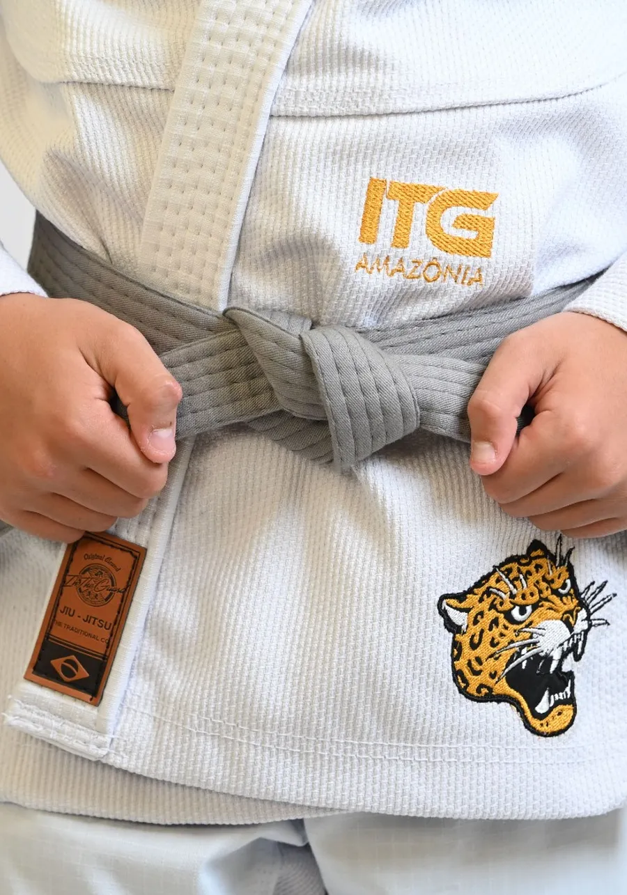 Kimono Infantil ITG Amazônia Jaguar Branco