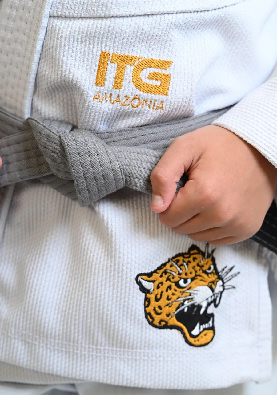 Kimono Infantil ITG Amazônia Jaguar Branco