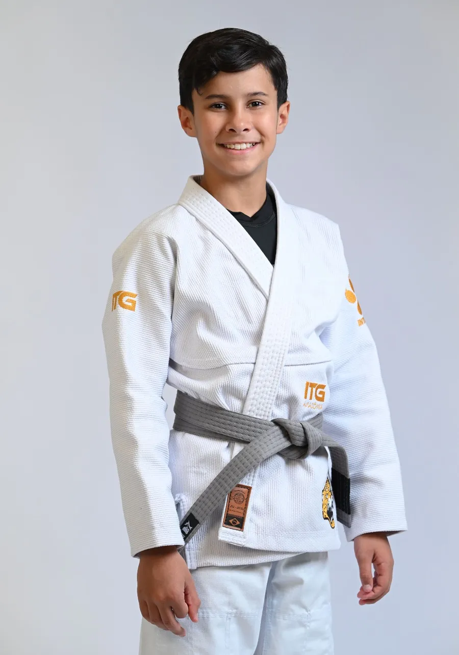 Kimono Infantil ITG Amazônia Jaguar Branco