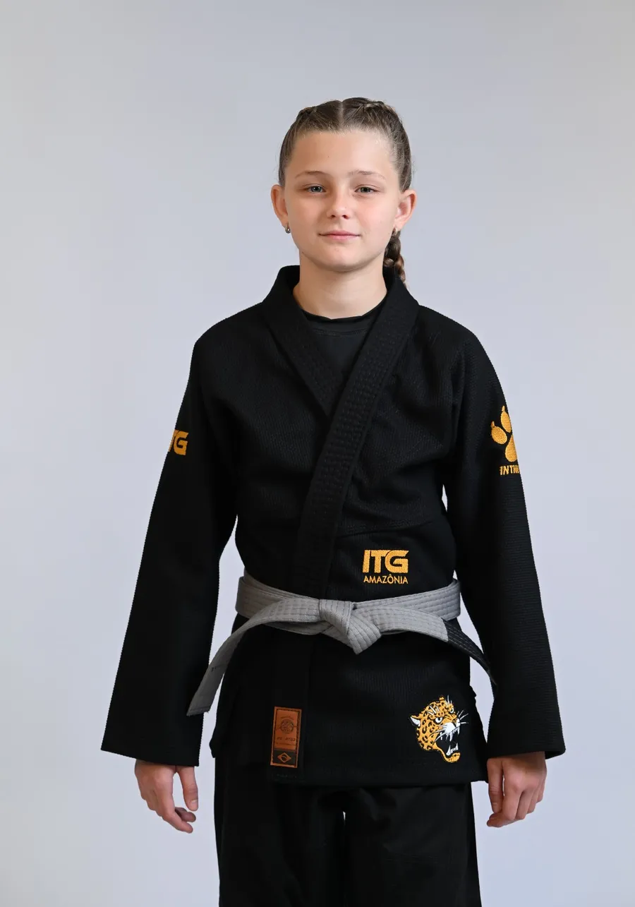 Kimono Infantil ITG Amazônia Jaguar Preto