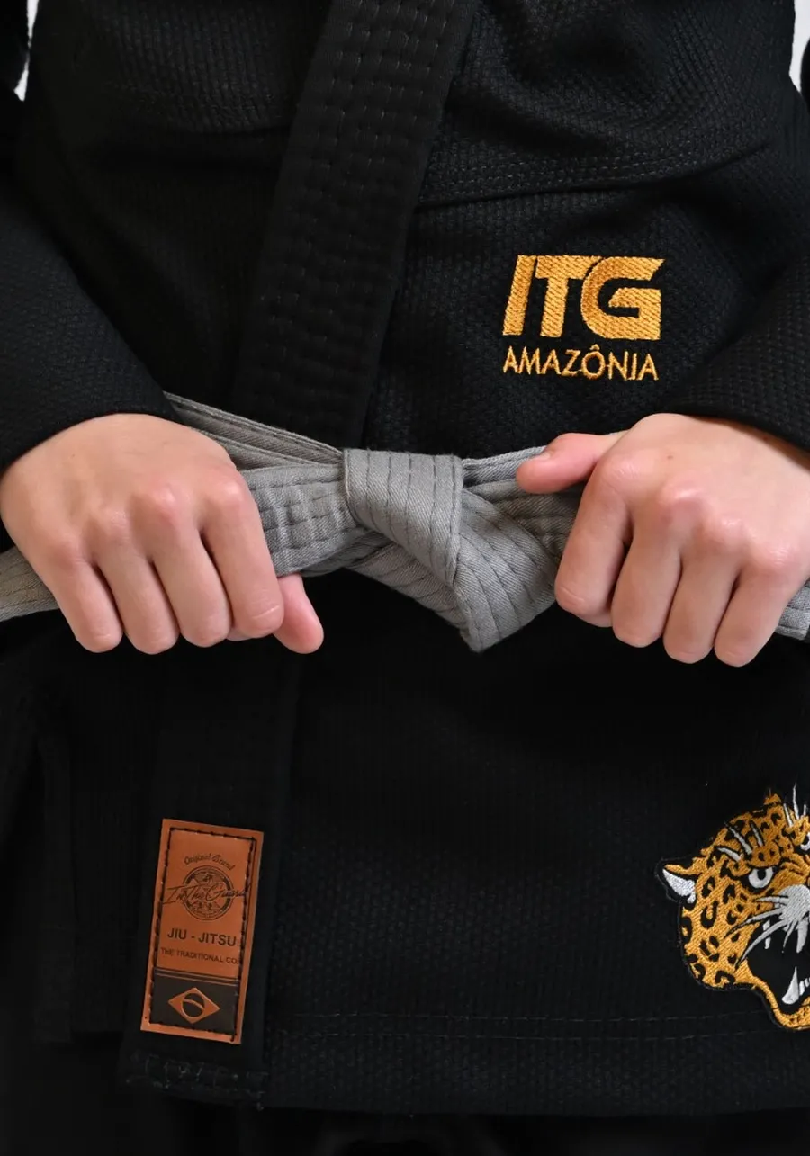 Kimono Infantil ITG Amazônia Jaguar Preto