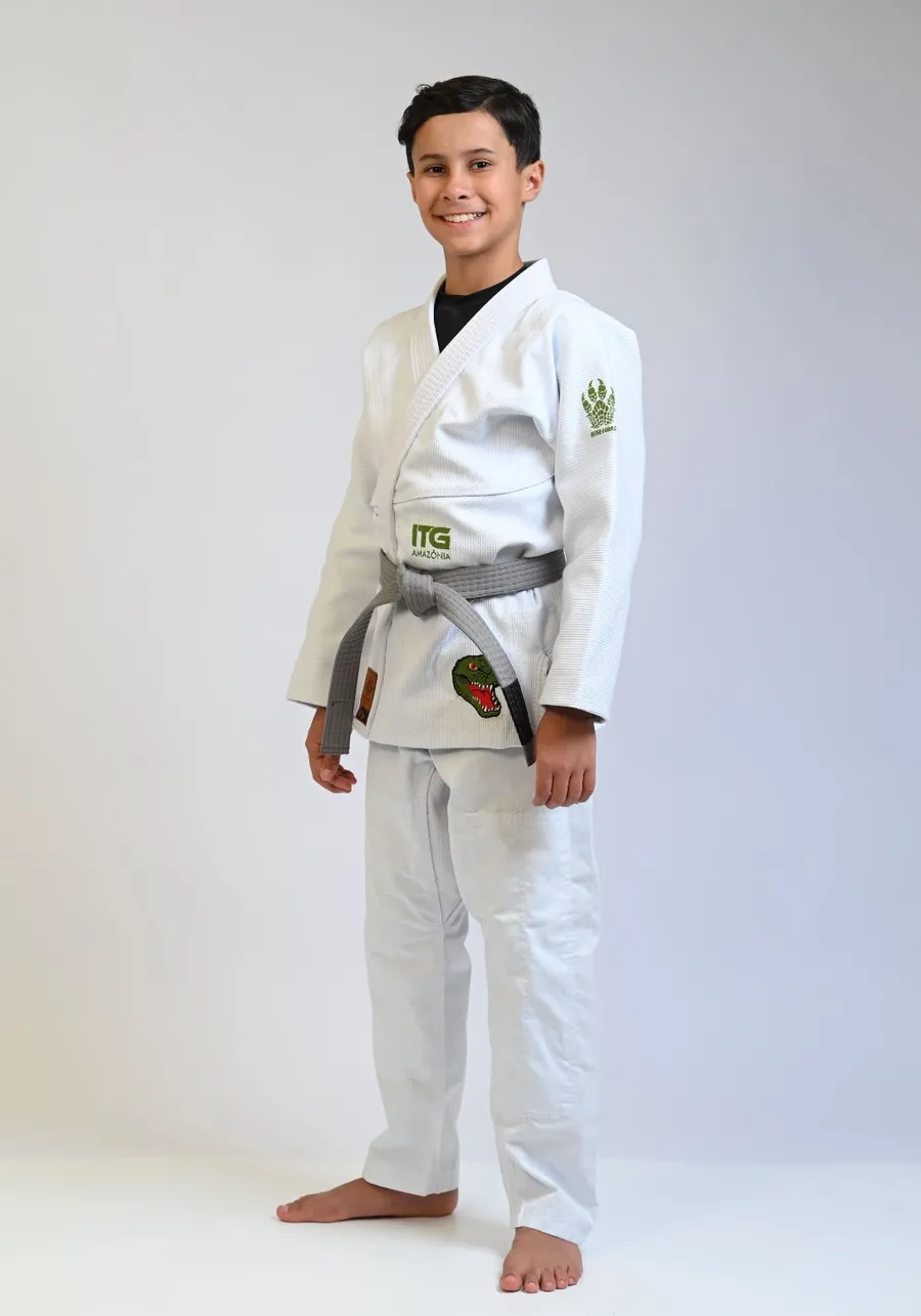 Kimono Infantil ITG Amazônia Jacaré Branco
