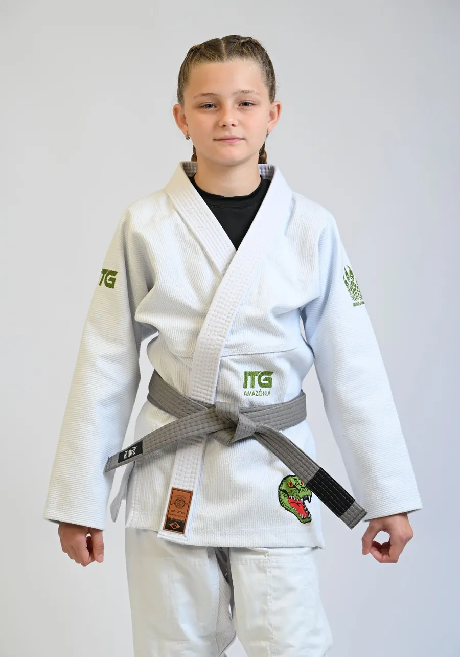 Kimono Infantil ITG Amazônia Jacaré Branco