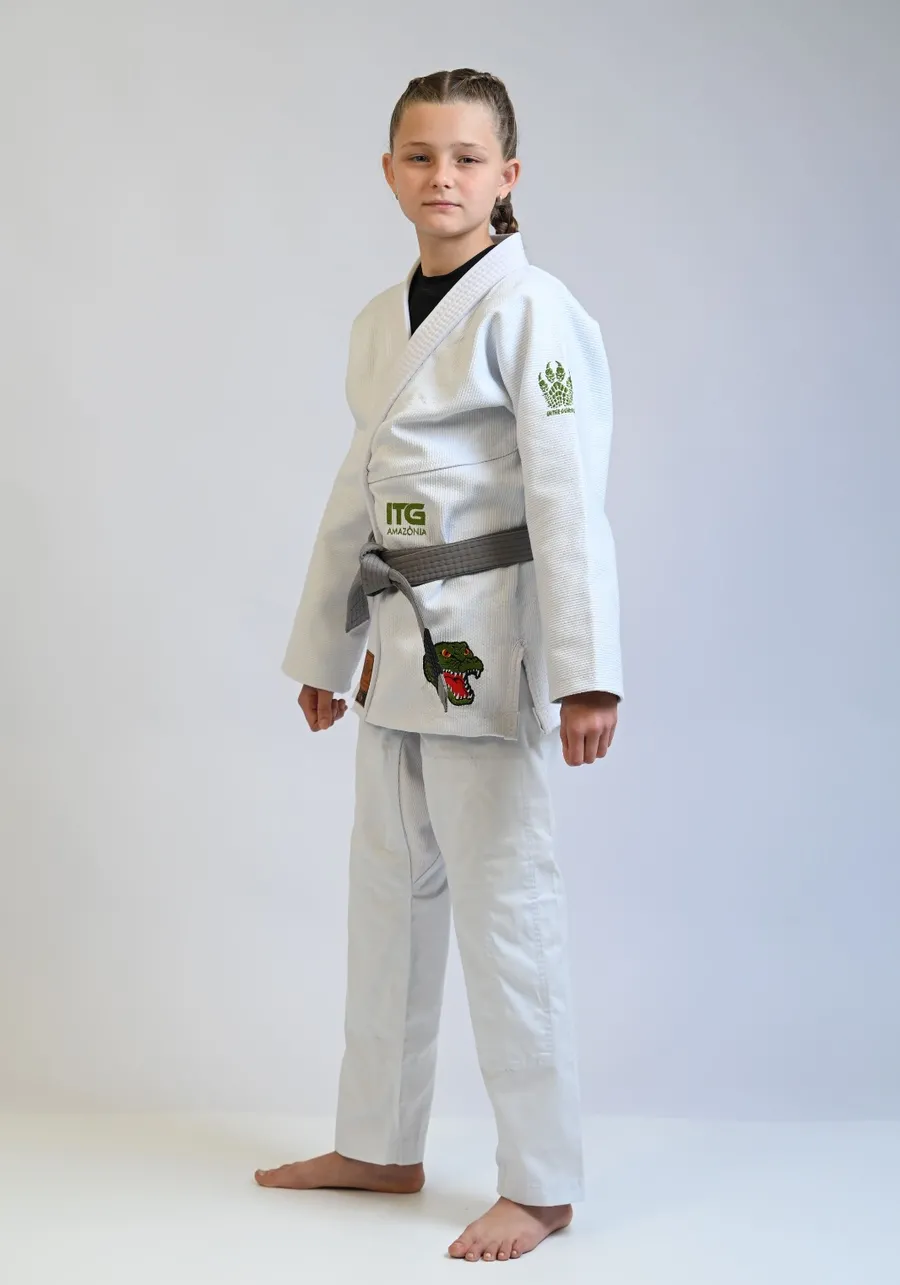 Kimono Infantil ITG Amazônia Jacaré Branco