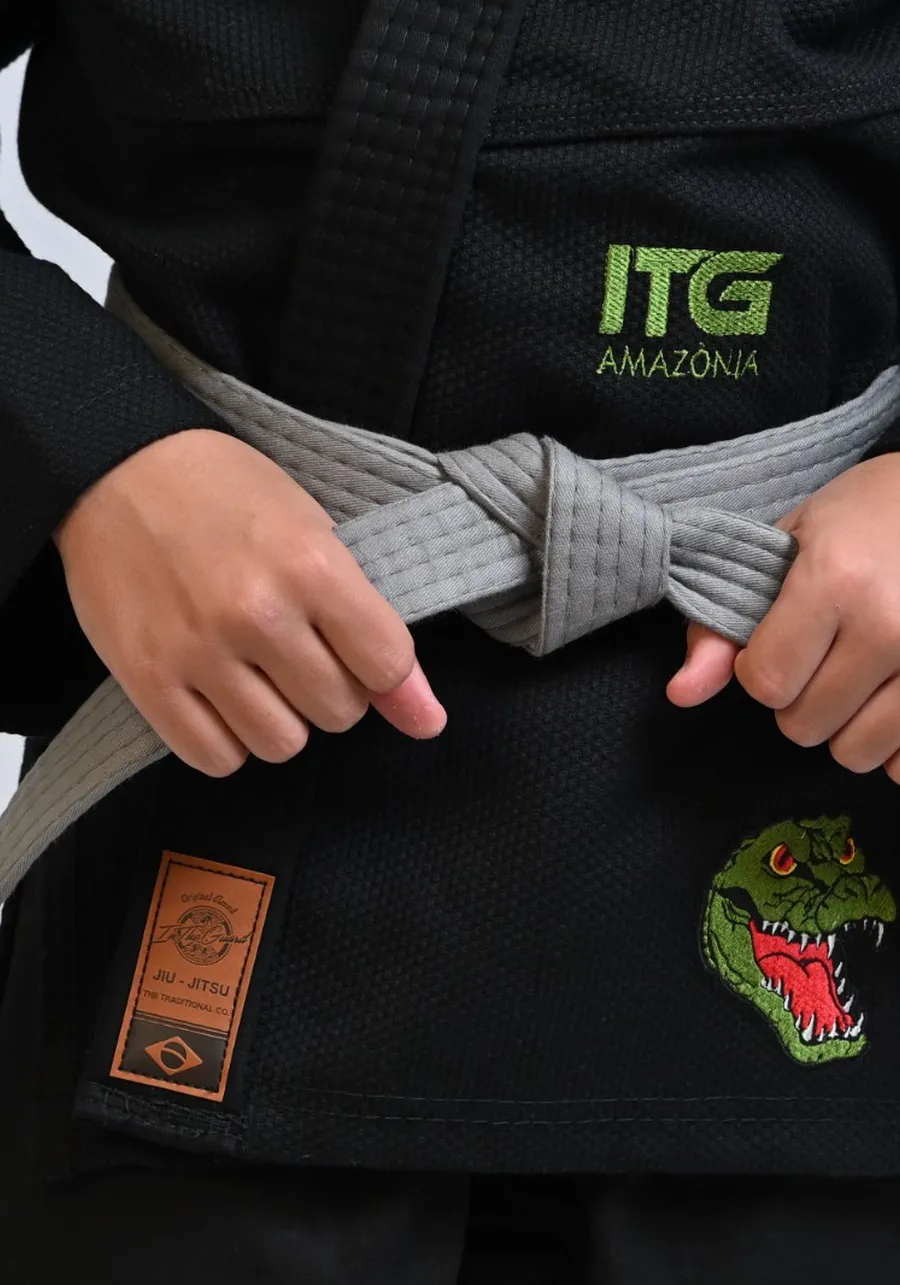 Kimono Infantil ITG Amazônia Jacaré Preto