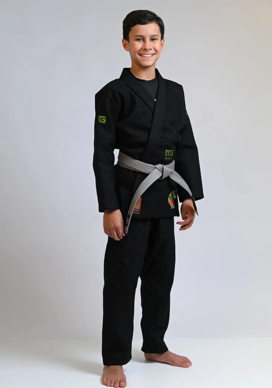Kimono Infantil ITG Amazônia Jacaré Preto