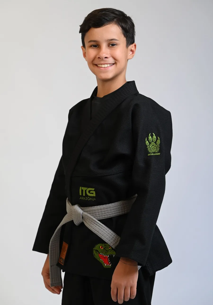 Kimono Infantil ITG Amazônia Jacaré Preto