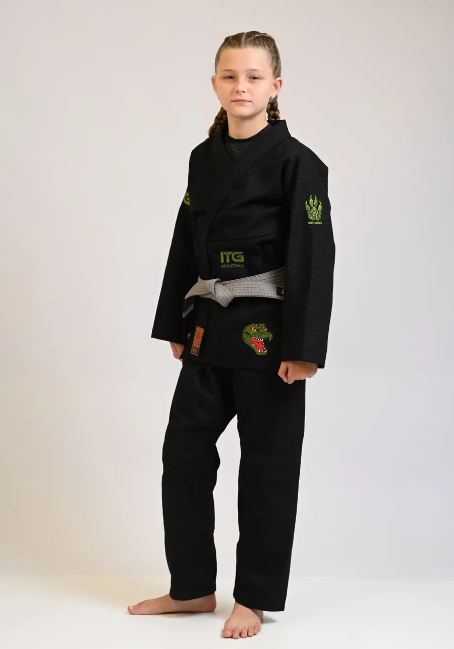 Kimono Infantil ITG Amazônia Jacaré Preto