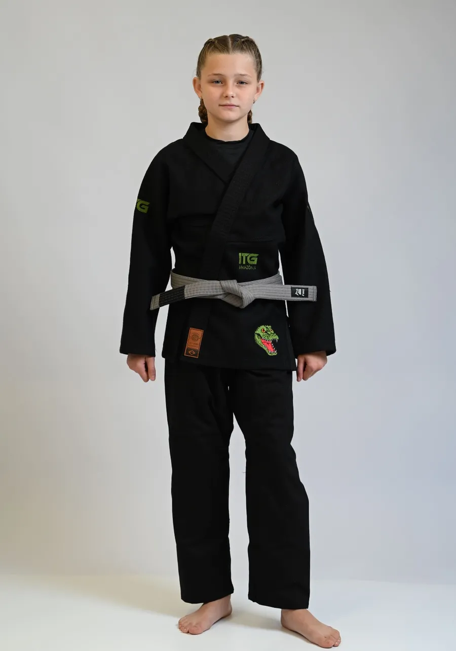 Kimono Infantil ITG Amazônia Jacaré Preto