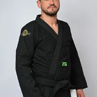 Kimono Jiu Jitsu Green  Preto - imagem 5