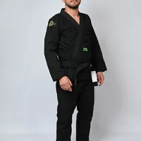 Kimono Jiu Jitsu Green  Preto - imagem 2