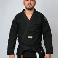 Kimono Jiu Jitsu Green  Preto - imagem 3