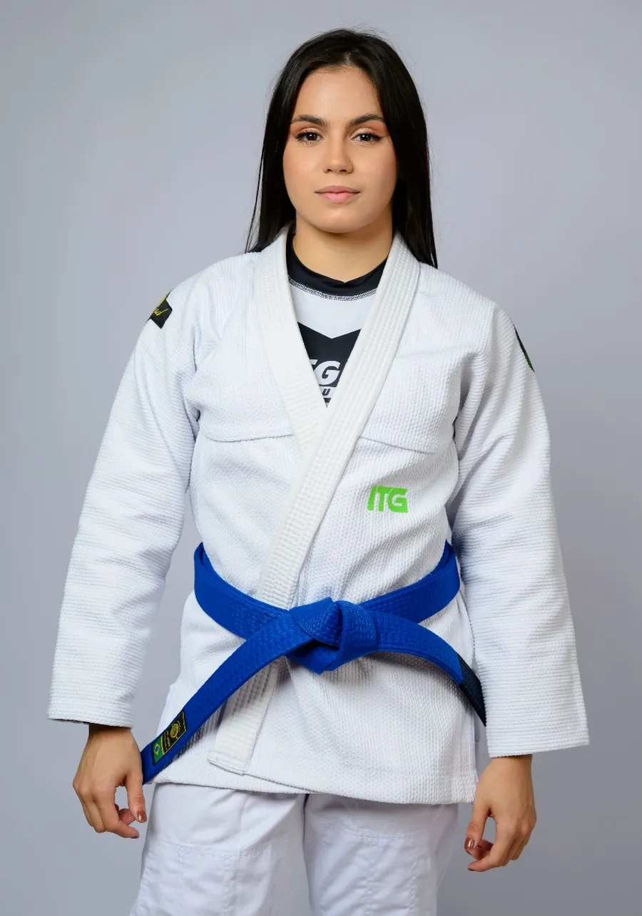 Kimono feminino In The Guard Green - Branco